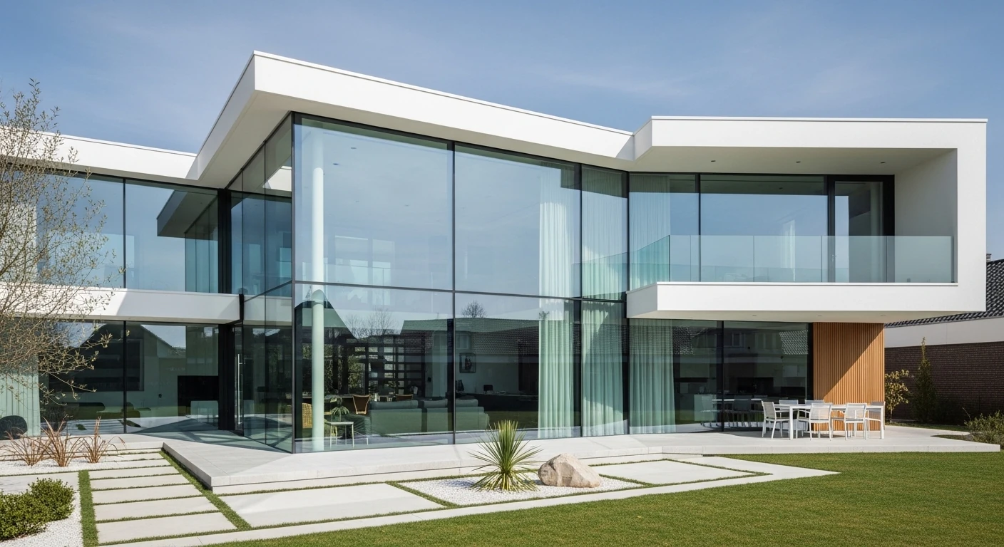 Installation de vitrage moderne